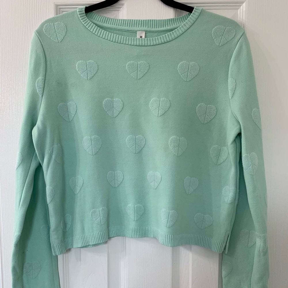 Mint Cropped Long Sleeve